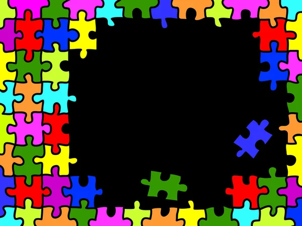 Barevné puzzle pozadí s kopírovacím prostorem — Stockový vektor