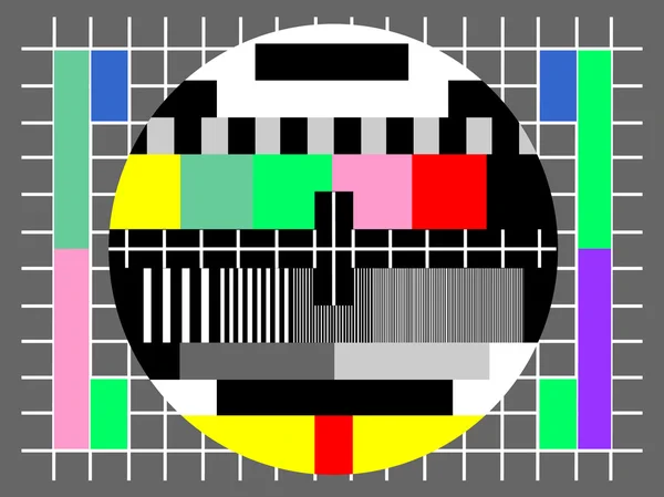 Цветной тест для телевидения, для проверки качества — стоковый вектор
