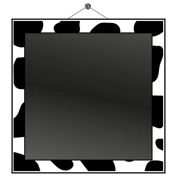 Cow print frame to put your own photo or text in. — Stock Vector