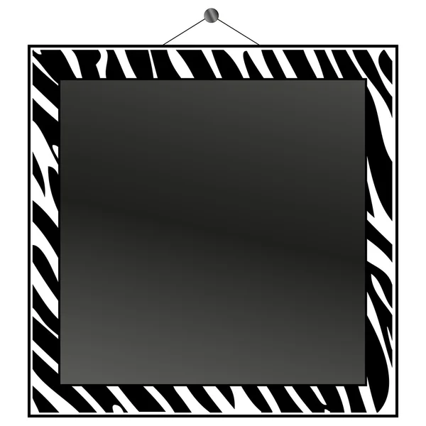 Moldura de impressão Zebra para colocar sua própria foto ou texto em . —  Vetores de Stock