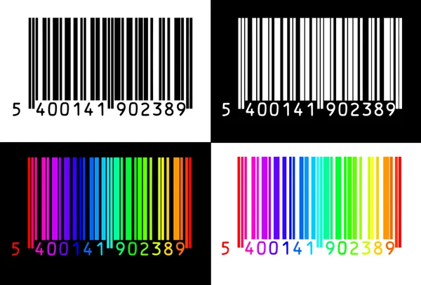 Collecte de 4 codes à barres — Image vectorielle