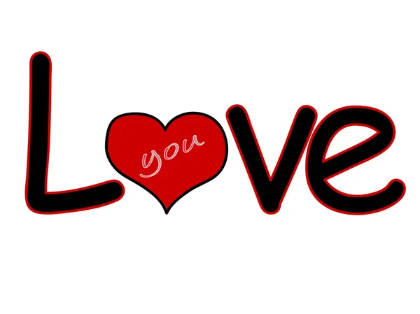 Love you — Stock Vector