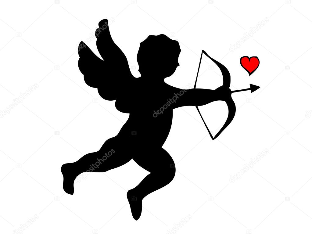 Silhouette of cupid