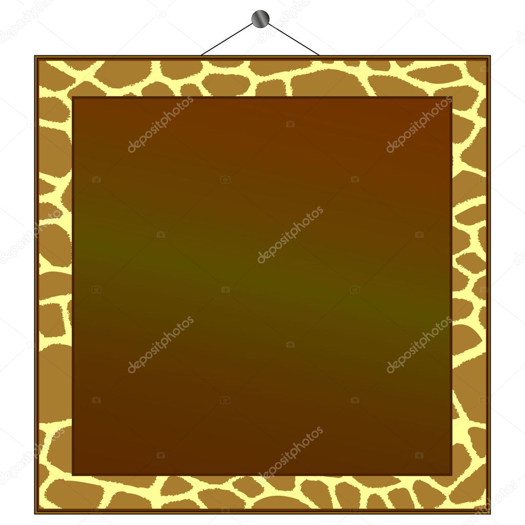 Giraffe print frame to put your own photo or text in.
