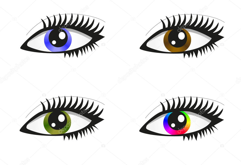 Collection of beautiful colored eyes
