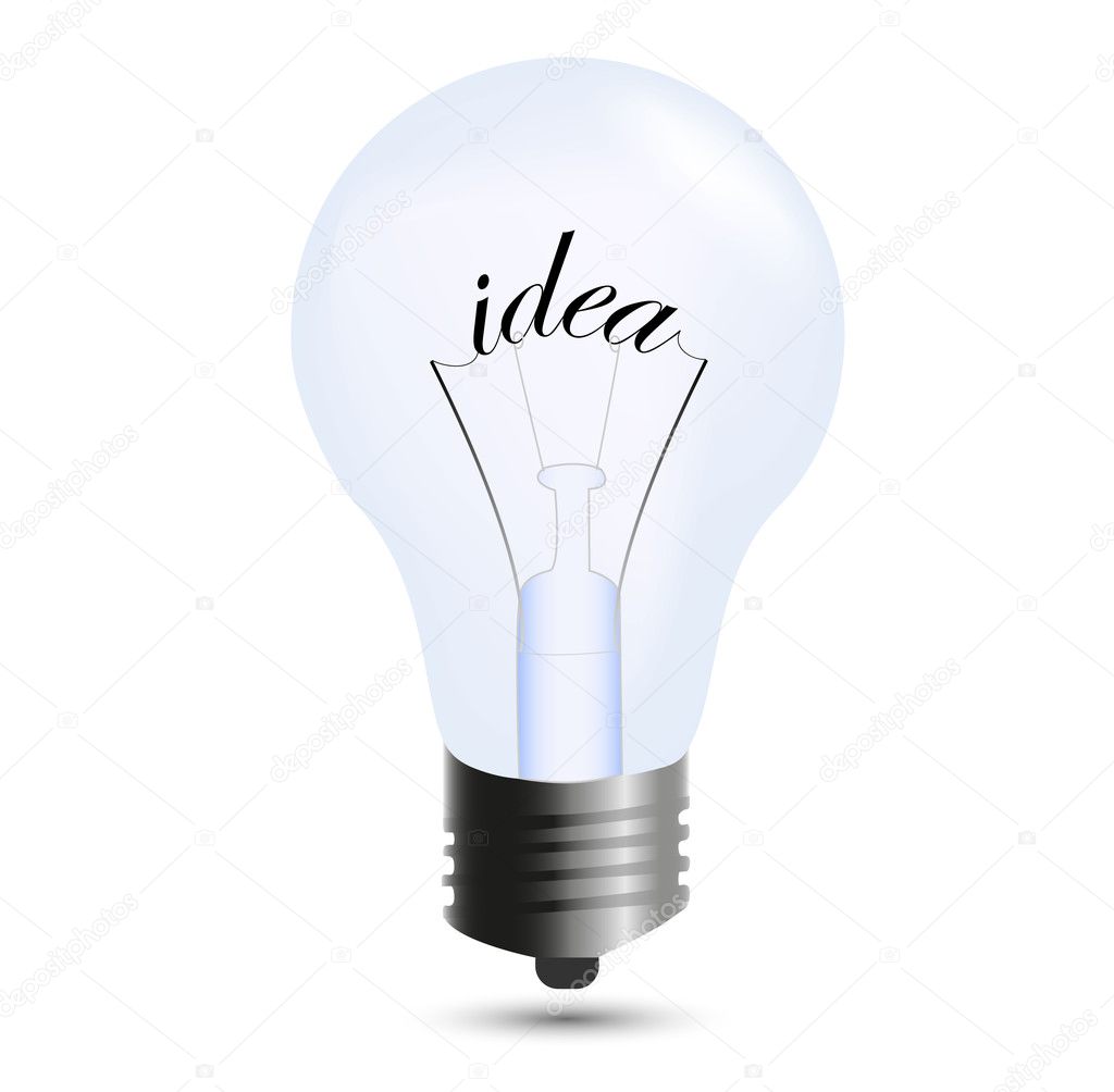 Idea bulb isolated on white