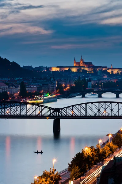 Prag Şatosu gün batımında — Stok fotoğraf