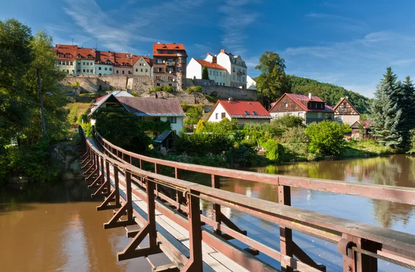 Hängebrücke, Loket, Tschechische Republik — Stockfoto