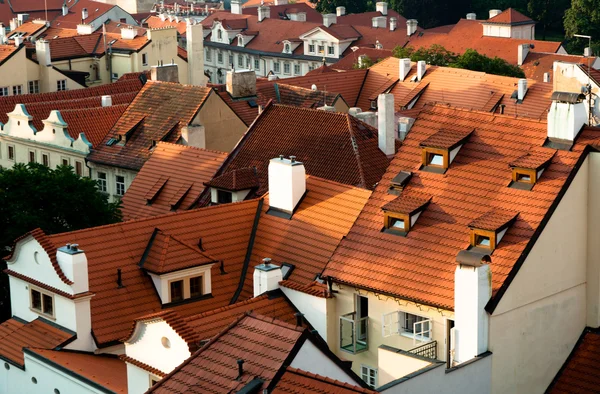 stock image Roofs of old houses, Prague, Czech Republic