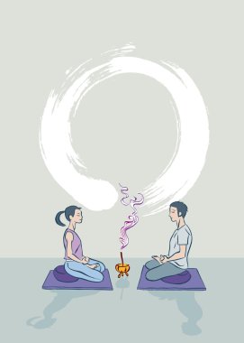 Zen meditation clipart