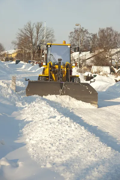 Traktor odhazování sněhu — Stock fotografie