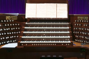 Wooden organ clipart