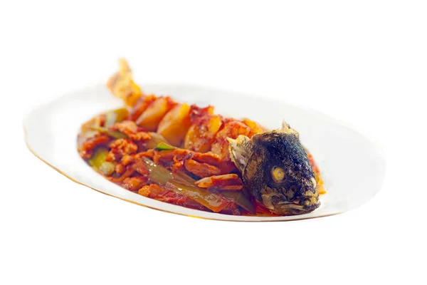 Pesce persico fritto — Foto Stock