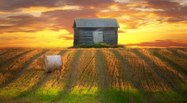 Rural landscape clipart