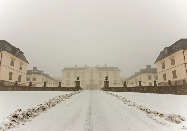 Palácio em nevoeiro — Fotografia de Stock