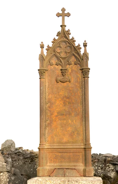 Metal grave stone — Stock Photo, Image