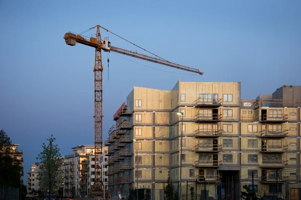 Building site with crane — Stock Photo, Image