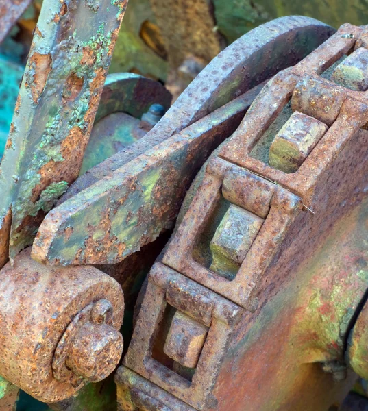 Roda de engrenagem vintage enferrujado — Fotografia de Stock
