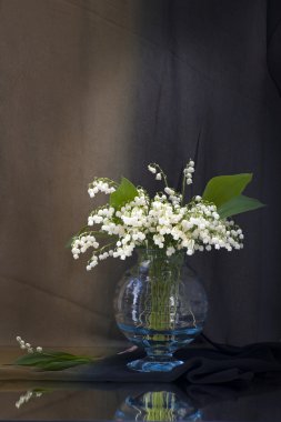 Still life with lily-of-the-valley clipart