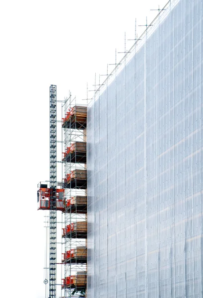 Byggnadsställningar och hiss — Stockfoto