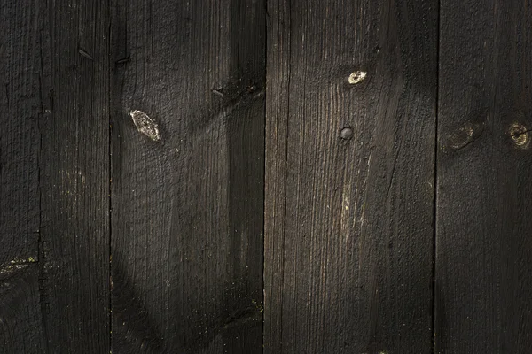 Fekete fából készült fal — Stock Fotó
