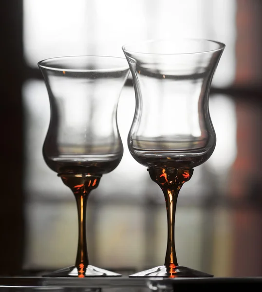 Crystal wine glasses — Stock Photo, Image