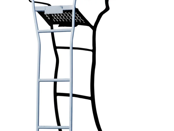 Blue metal ladder — Stock Photo, Image
