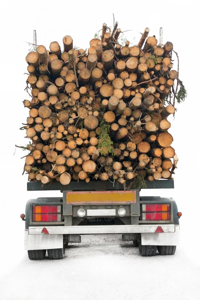 Timber truck — Stockfoto