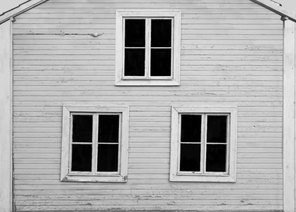 Muur van houten huis — Stockfoto