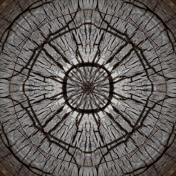 Motif abstrait symétrique en bois — Photo