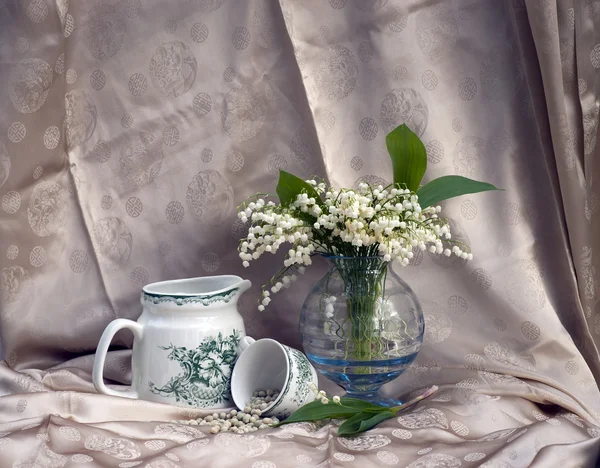 stock image Still life with lily-of-the-valley