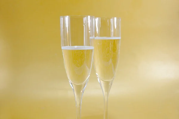 Dva šampaňské flétna — Stock fotografie