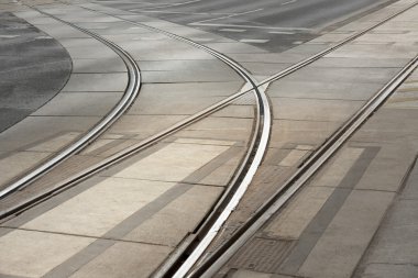 Tram tracks clipart