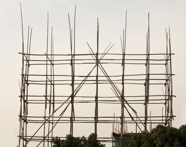 Bambu byggnadsställningar — Stockfoto