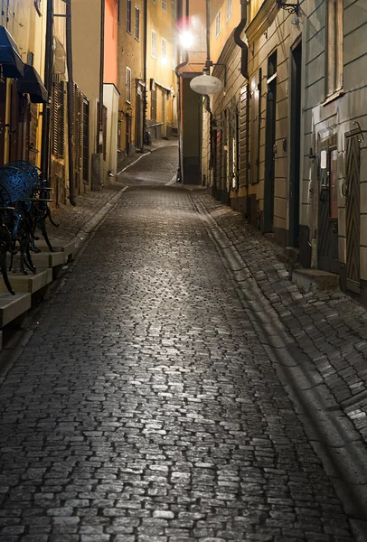 Old town of Stockholm at night — Stock Photo, Image