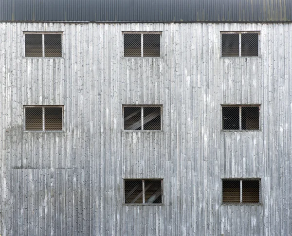Hölzerne graue Fassade — Stockfoto