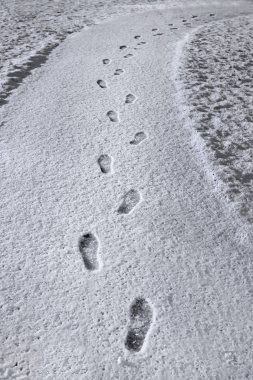 Footprints in new snow clipart