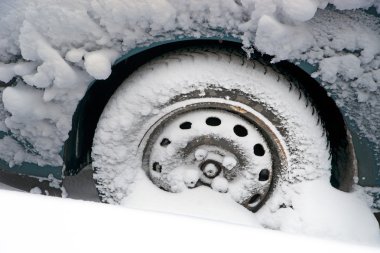 Wheel in snow clipart