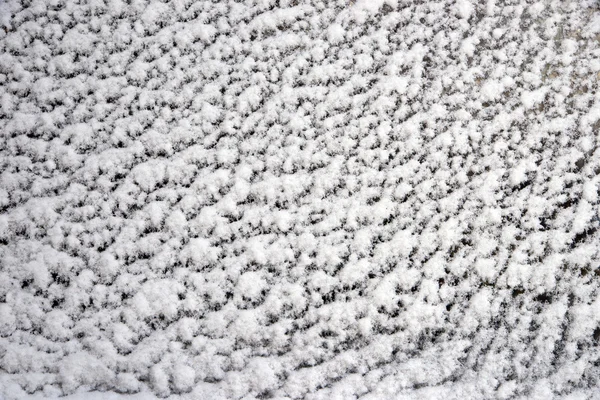 Schnee in der Windschutzscheibe — Stockfoto