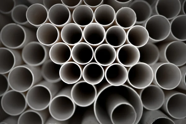 Pila di tubi di plastica — Foto Stock