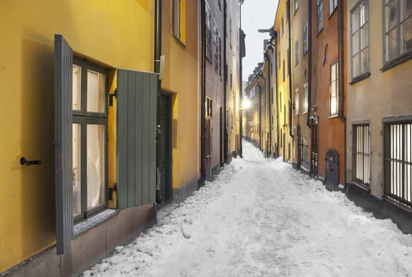 Smal straatje in stockholm — Stockfoto