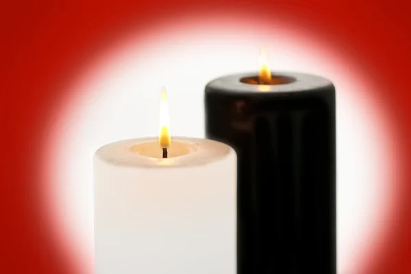 两个圣诞蜡烛 — 图库照片