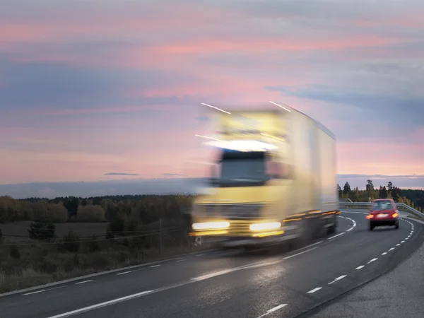 Truck in evening — Stock Photo, Image