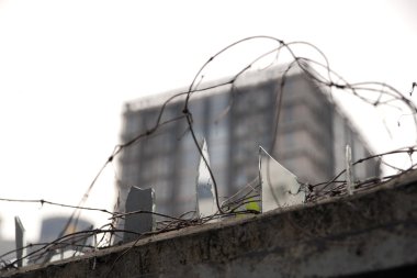 Fence with glass clipart