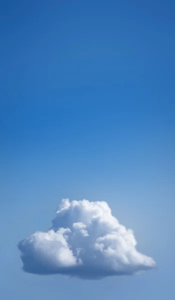 stock image Single white cloud in blue sky