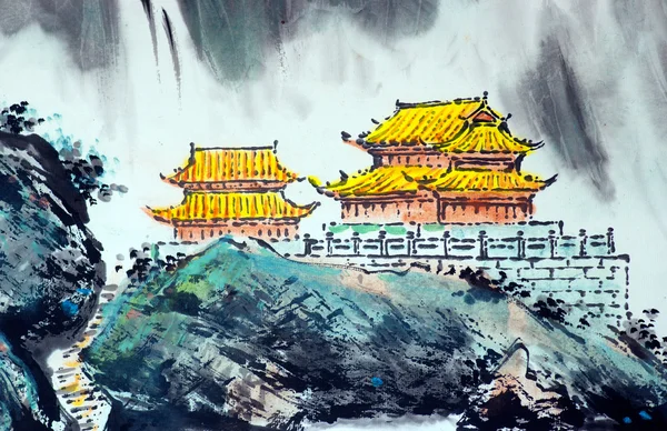 Traditionele Chinees schilderij — Stockfoto