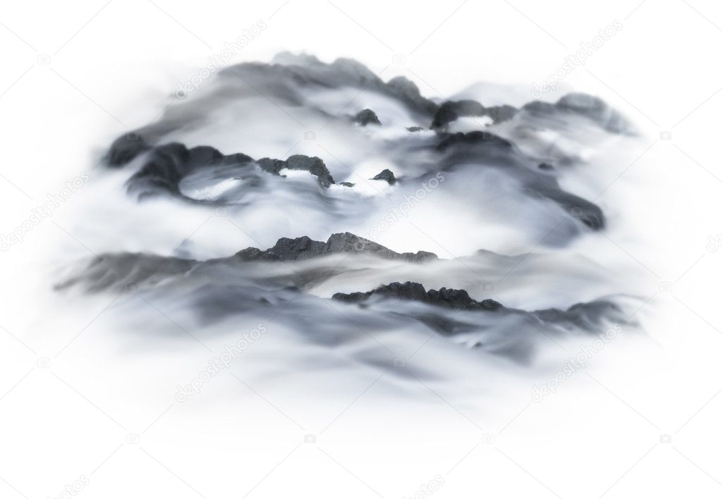 Abstract foggy winter landscape