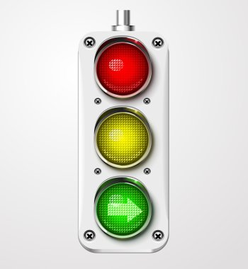 Traffic lights vector detailed clipart