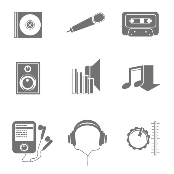 Audio vektorové ikony — Stockový vektor