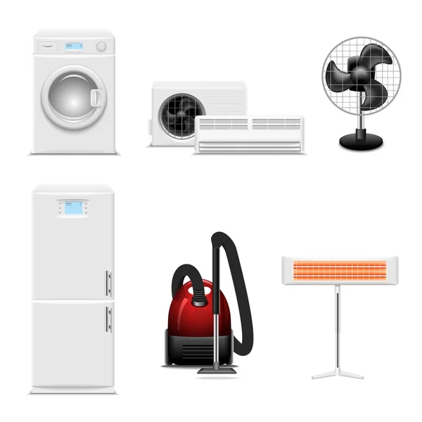 Household appliances vector — Stock Vector